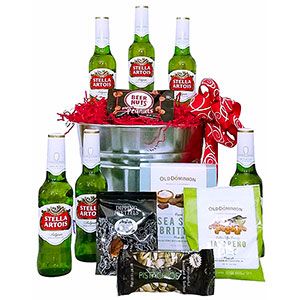 Stella Artois Beer Gift Basket with Snacks from Give Them Beer